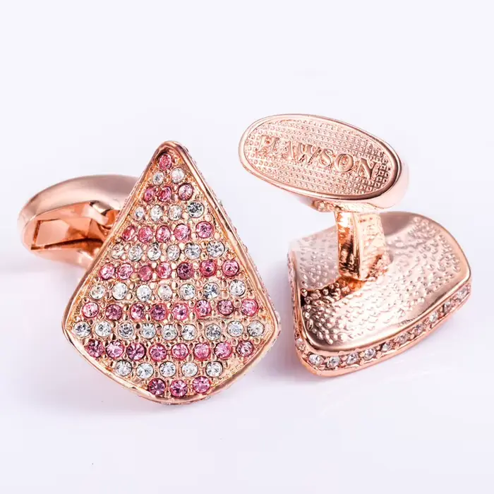 Boutons de manchette en cuivre et cristal multicolores élégants pour hommes occasions formelles mariage affaires cadeau prestige