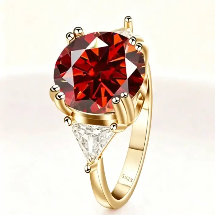 Bague Cocktail en Argent 925 avec Couronne à Griffes
