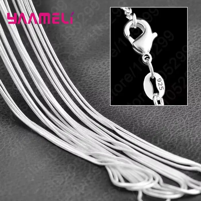 Chaîne à maillons en argent Sterling 925 pur
