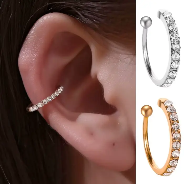 1 pièce Manchette d'oreille tendance en argent et or