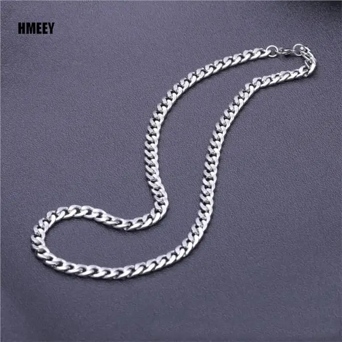 Hmeey – collier chaîne en acier inoxydable