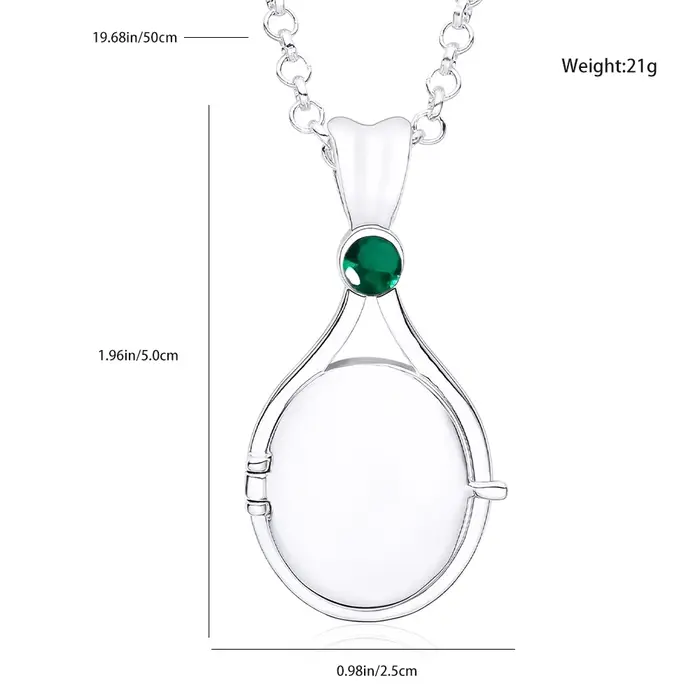 Hanreshe-Collier en cuivre plaqué argent H2o, bijoux de cosplay de dessin animé, émission de télévis