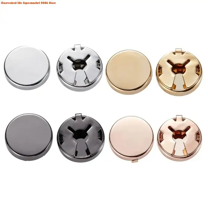 1 paire de boutons de manchette ronds en laiton