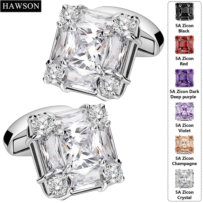 Boutons de manchette élégants en métal pour hommes, finitions or et plaqués, style moderne, pour mariages et cérémonies
