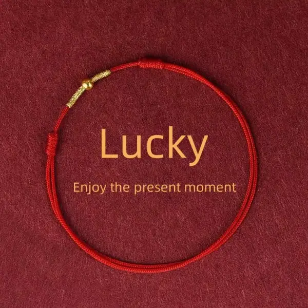 Bracelets en corde rouge avec nœud porte-bonheur Simple pour femmes et hommes