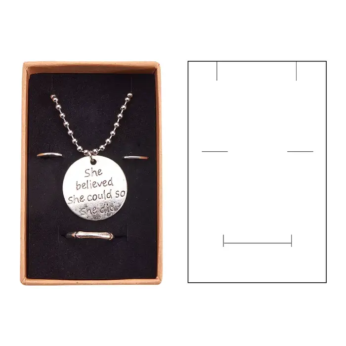 Boîtes à bijoux rectangulaires en carton PandaHall, 24 pièces, pour bagues, 8x5x2,5 cm, couleur beige, emballage cadeau avec plateau intérieur