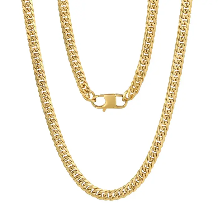 Colliers plaqués or 18 carats pour hommes