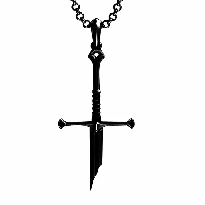 Nouveau Collier Épée Brisée en Métal Style Rétro Punk pour Homme