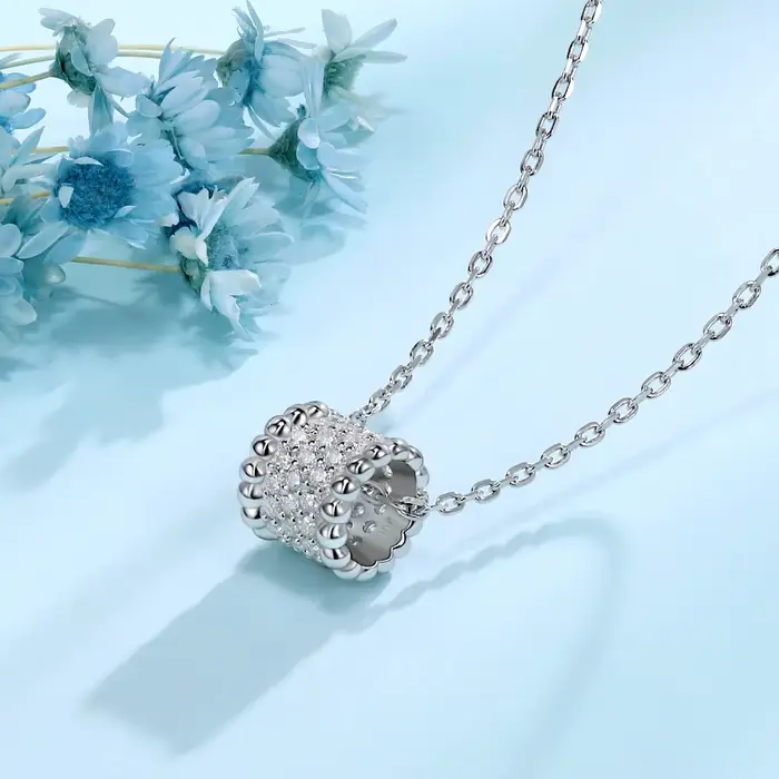 Group collier Moissanite pour femme, argent regardé 925, pierre précieuse JOGemstone D document VVl's, diamant de laboratoire, pendentif vintage, bijoux cadeaux