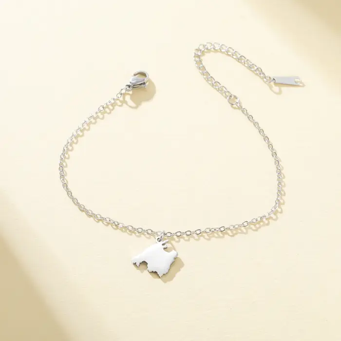 Bracelet porte-bonheur de Majorque en acier inoxydable avec breloques pour femmes pour occasions spéciales et protection