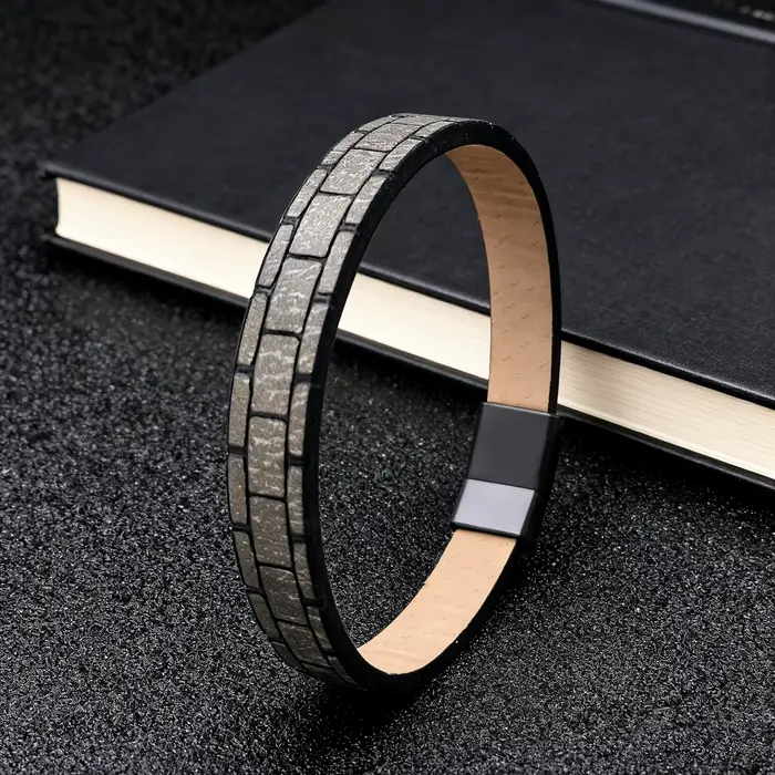 Bracelet en cuir multicolore pour hommes