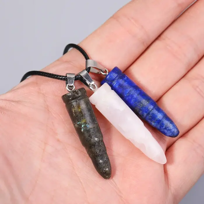 Collier homme glamour pendentif balle lapis lazuli