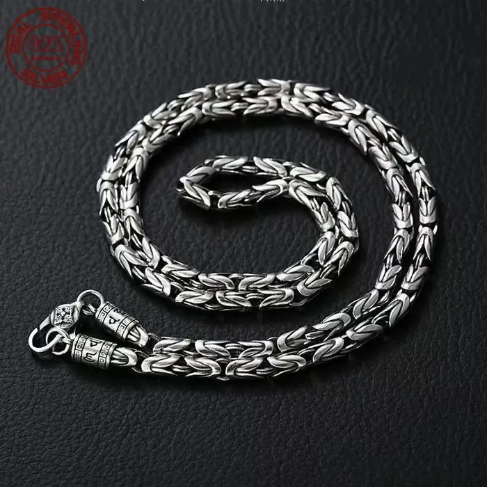 Nouvelle mode 2026 Collier 100% Argent Sterling S925 6MM pour Hommes et Femmes