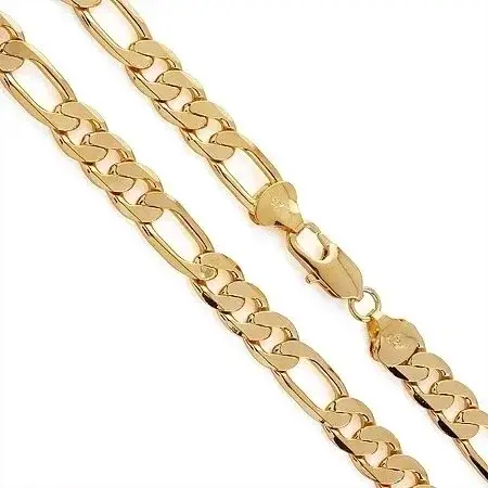 Colliers en or 18 carats de haute qualité, 20 pouces, classiques, 8 mm, collier latéral pour hommes,